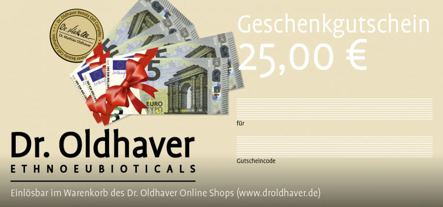 Dr. Oldhaver Geschenkgutschein 25,- € - Dr. Oldhaver